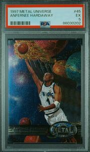 【PSA5】【NBA】1997-98 Metal Universe / Anfernee Hardaway / Base / #45