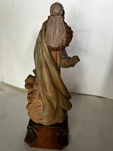マリア像　キリスト教　アンリ社製　木彫刻　大型_画像10