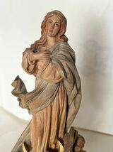 マリア像　キリスト教　アンリ社製　木彫刻　大型_画像2
