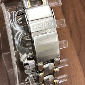 ★セイコー スキューバ 200m 7N35-6030★ 稼働品 SEIKO SCUBA ブルー シェル文字盤 メンズ デイト クォーツ 腕時計 ◇13845の画像7