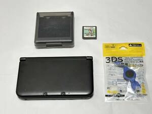 ★[中古] 3DSLL 本体 ニンテンドー3DSLL ブラック 収納ケース ゲームソフト付 [動作確認済] Nintendo3DSLL SPR-001★