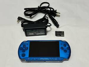 ★[中古] PSP 本体 PSP-3000 バイブラントブルー　バッテリーなし　 [動作確認済] プレイステーションポータブル1000 2000★