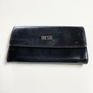 DIESEL ディーゼル 長財布 財布 ブランド カード お札 小銭 黒 ピンク