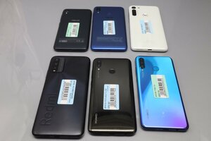 ASUS/motorola/Xiaomi/HUAWEI / ZA550KL/ZB633KL/moto g8等 いろいろ計6台セット ■SIMフリー★Joshin(ジャンク)6059【1円開始・送料無料】