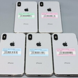 Apple iPhoneX 64GB Silver 5台セット A1902 MQAY2J/A ■ドコモ★Joshin(ジャンク)9223【1円開始・送料無料】の画像1