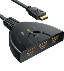 新品 HDMI切替器 3入力1出力 HDMI・SWITCH 3in1out 電源不要 金メッキコネクター コンパクト ワンタッチ切替