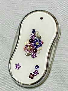 * прекрасный товар * swing лупа увеличительное стекло симпатичный biju- имеется маленький размер карман размер мобильный розовый лиловый стразы Kirakira ручная работа 