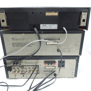 ‡0951 システムコンポ AKAI HX-M50W AP-M50 AA-M50 オーディオ ダブルカセットデッキ ターンテーブル 通電確認済 音出し未確認の画像4