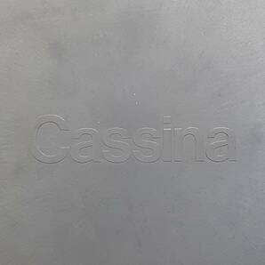 § A46001 カッシーナ 412 キャブ アームレス ダイニングチェア レザー 黒 Cassina 中古品 本革 ヴィンテージ アンティークの画像3
