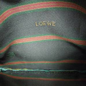 ‡0350 LOEWE ロエベ ベラスケス ポーチ コインケース バイカラー ブルー系×グリーン系 ツイスト ゴールド金具の画像9