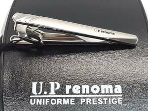 §　B47778　U.P renoma　レノマ　タイピン　ネクタイピン　RT2002　真鍮　専用ボックス入り　メンズアクセサリー　中古