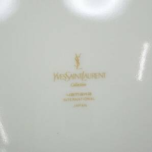 ‡ 0590 【未使用】 YVESSAINTLAURENT イブサンローラン パーティーセット YB-6610 大皿×1 小皿×5 銀縁 洋食器の画像3