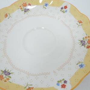 ‡ 0643 【未使用】 Noritake ノリタケ トゥルーラブ ペア カップ＆ソーサー 2客 プリマチャイナ イエロー 黄色 花柄の画像7