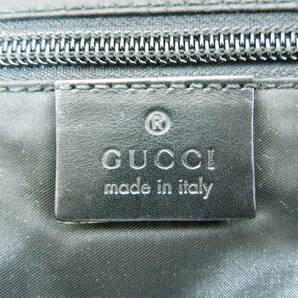 ‡0029 GUCCI グッチ ショルダーバッグ メッセンジャーバッグ 019・0340・001553 ナイロン 黒 シルバー金具の画像9