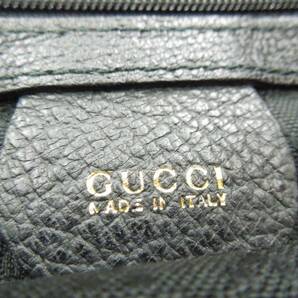 ‡0145 GUCCI グッチ スエード×レザー トートバッグ ハンドバッグ メンズ レディース 大容量 ブラック 黒 ゴールド金具 002 58 0233の画像8