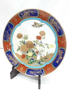 §　A28117　Noritake　ノリタケ 　1978年　紀年額皿　イヤープレート　菊蝶紋様　3000/1949　3000枚限定　中古