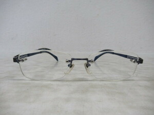 ◆S422.Charmant シャルマン MENS MARK XM1138 BL TITAN 眼鏡 メガネ 度入り/中古
