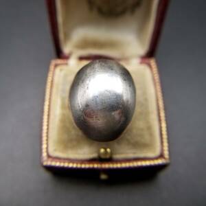bo дракон mi- раунд Silhouette мяч простой 925 присутствие Vintage серебряное кольцо кольцо ювелирные изделия 5g Y14-S