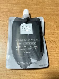 新品ONE BY KOSEダブルブラックウォッシャー直塗りパック2way洗顔料炭クレイ配合　