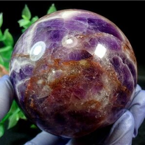 天然～愛の守護石～夢幻紫水晶アメジスト丸玉179G1-71G03Dの画像4