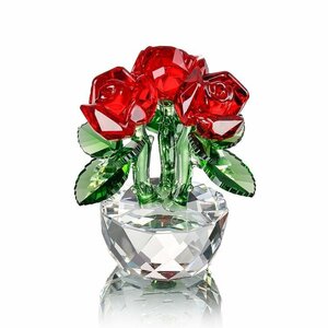 【限定品】超美品水晶バラ置物1203-YS-83-3D