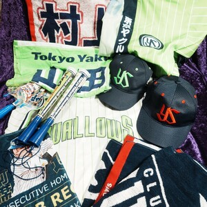  used baseball associated goods Tokyo Yakult Swallows discount up goods together large amount hat is .. uniform towel Mini umbrella Professional Baseball 241 house 04287