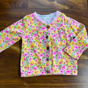 ●未使用●RAG MARTラグマート花柄カーディガンピンク 95