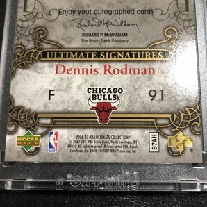 UPPER DECK 2006-07 NBA ULTIMATE COLLECTION Dennis Rodman Auto card アッパーデック デニス ロッドマン 直筆サインカードの画像6