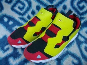 REEBOK INSTA PUMP FURY ROAD? 30cm US12 желтый красный чёрный превосходный товар Reebok Insta насос Fury load?