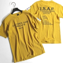 AVIREX アヴィレックス 新品 USAF ミリタリー サーマル素材 ワッフル生地 クルーネック 半袖 Tシャツ 3134054 423 L ▲011▼kkf257us_画像1