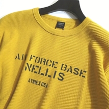 AVIREX アヴィレックス 新品 USAF ミリタリー サーマル素材 ワッフル生地 クルーネック 半袖 Tシャツ 3134054 423 M ▲011▼kkf256us_画像3