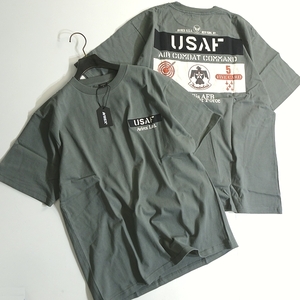 AVIREX アヴィレックス 新品 USAF サンダーバーズ シーチィング パッチド ミリタリー 綿100％ Tシャツ 3134045 401 2XL ▲012▼kkf268us