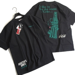 AVIREX アヴィレックス 新品 COKE 70s POP ART T-SHIRT 70年代 バックプリント 半袖 綿100% Tシャツ 3134110 010 L ▲012▼kkf308us