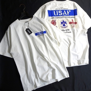 AVIREX アヴィレックス 新品 USAF サンダーバーズ シーチィング パッチド ミリタリー 綿100％ Tシャツ 3134045 030 L ▲012▼kkf263us