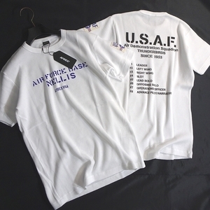 AVIREX アヴィレックス 新品 USAF ミリタリー サーマル素材 ワッフル生地 クルーネック 半袖 Tシャツ 3134054 030 XL ▲011▼kkf255us