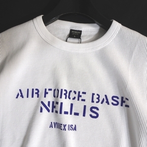 AVIREX アヴィレックス 新品 USAF ミリタリー サーマル素材 ワッフル生地 クルーネック 半袖 Tシャツ 3134054 030 XL ▲011▼kkf255usの画像3