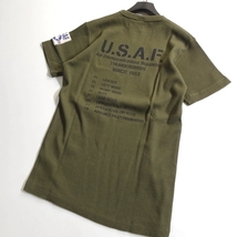 AVIREX アヴィレックス 新品 USAF ミリタリー サーマル素材 ワッフル生地 クルーネック 半袖 Tシャツ 3134054 310 M ▲011▼kkf259us_画像5