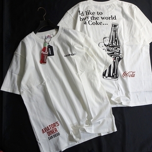 AVIREX アヴィレックス 新品 COKE 70s POP ART T-SHIRT 70年代 バックプリント 半袖 綿100% Tシャツ 3134110 030 XL ▲012▼kkf306us