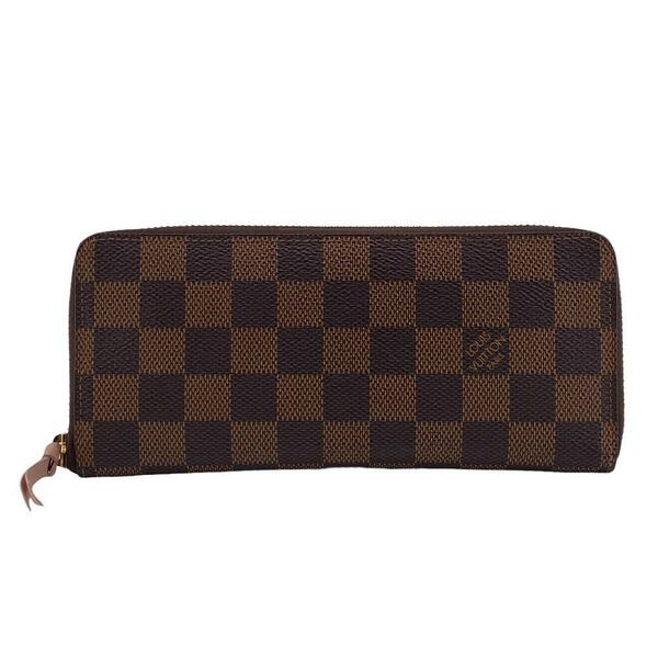 LOUIS VUITTON/ルイヴィトン ビトン N41626 ポルトフォイユクレマンス ラウンドファスナー ダミエ レザー 長財布 ブラウン ユニセックス