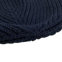 MONCLER/モンクレール BERRETTO TRICOT 2022年製 ロゴ UNI ニットキャップ ネイビー ユニセックス ブランド_画像5