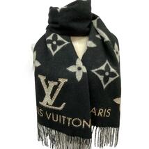 LOUIS VUITTON/ルイヴィトン ビトン LP1129 エシャルプ マフラー・レイキャビック　スタッディ－ カシミヤ マフラー ブラック_画像9