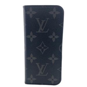 LOUIS VUITTON/ルイヴィトン ビトン iPhone6 ケース モノグラムエクリプス フォリオ レザー 携帯・スマホアクセサリー ブラック