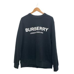 THOMAS BURBERRY/トーマスバーバリー 8011357 ティッシ期 M コットン スウェット ブラック ユニセックス ブランド