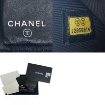 CHANEL/シャネル 2.55 プレート 二つ折り レザー 長財布 ブラック メンズ ブランド_画像10