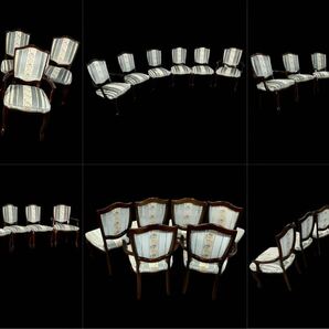 maruni マルニ マキシマムシリーズ ベルサイユ 猫脚チェア ダイニングテーブル ダイニング7点セット ロココ様式 クラッシック 中古品の画像6