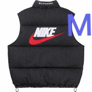 Supreme Nike Denim Puffer Vest Black M