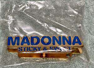 Madonna madonna MADONNA マドンナ STICKY & SWEET ツアーグッズ 金属ロゴ 金色のロゴ 未開封 未使用品 美品