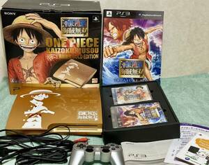 PS3 PlayStation3 ONE PIECE 海賊無双 GOLD EDITION ワンピース TREASURE BOX ONE PIECE限定ゴールド PS3 320GB 本体にトレジャーボックス