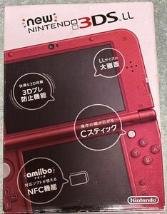 Newニンテンドー3DS LL メタリックレッド Nintendo NINTENDO ニンテンドー 任天堂 専用タッチペン microSDHCメモリーカード4GB ARカード付
