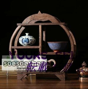 特売！茶道具 工芸品 茶棚 超人気な多用途置物棚 小品盆栽 飾り棚 花棚